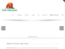 Tablet Screenshot of pacificvalleyfoods.com